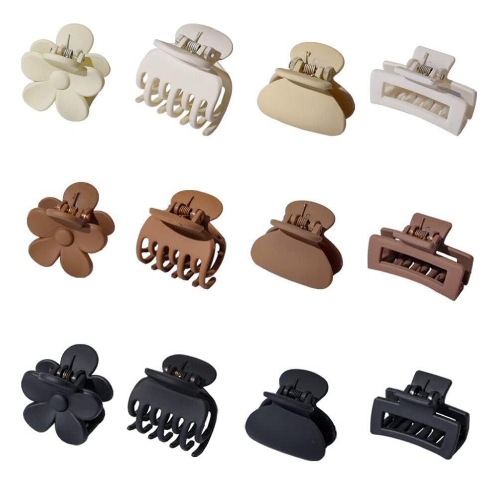 Mini Matte Jaw Clips Set Thin Hair Elegant Nonslip Everyday Chic Accessories
